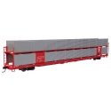 89′ Flatcar w/Bi-Level Shielded Auto Rack - Ready to Run -- Atchison, Topeka & Santa Fe 88023 (A, HO, WalthersMainline 8103