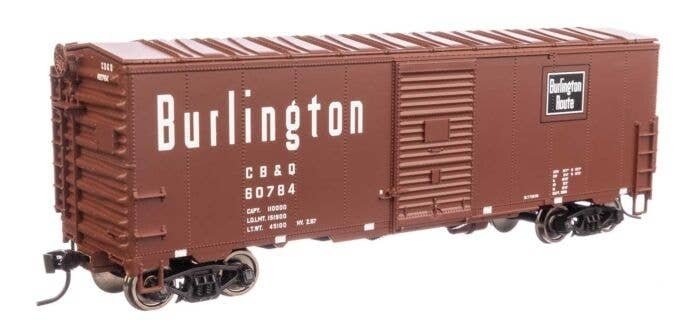 40′ Association of American Railroads Modernized 1948 Boxcar - Ready to Run -- Chicago, Burlingt, HO, WalthersMainline 1206