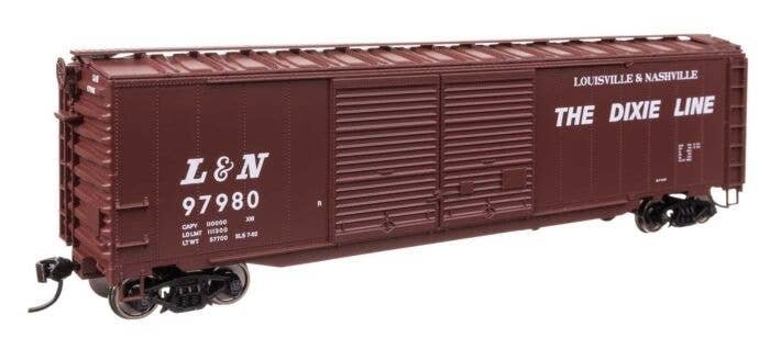 50′ AAR Improved Double-Door Boxcar - Ready to Run -- Louisville & Nashville 97980, HO, WalthersMainline 46609