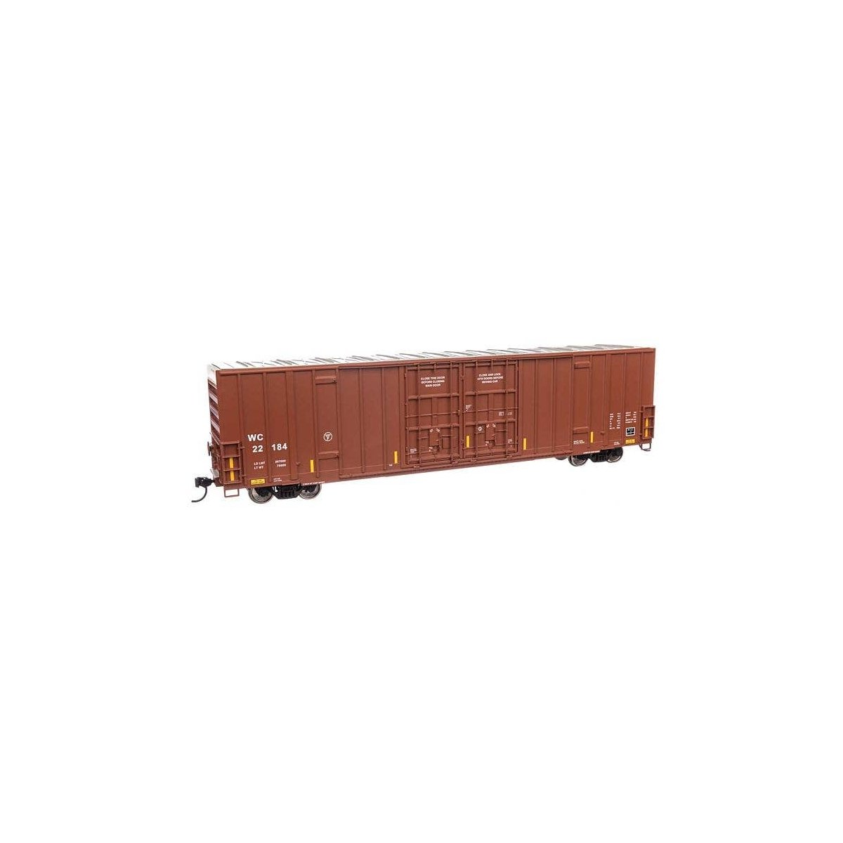 60′ High Cube Plate F Boxcar - Ready to Run -- Wisconsin Central 22184, HO, WalthersMainline 3052