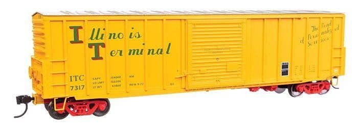 50′ ACF Exterior Post Dreadnaught End Plate B Boxcar - Ready to Run -- Illinois Terminal 7317, HO, WalthersMainline 46013