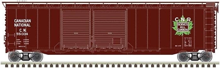 Postwar 50′ Double-Door Boxcar - Ready to Run - Master(R) -- Canadian National 55133, HO, Atlas Model Railroad Co. 20006571
