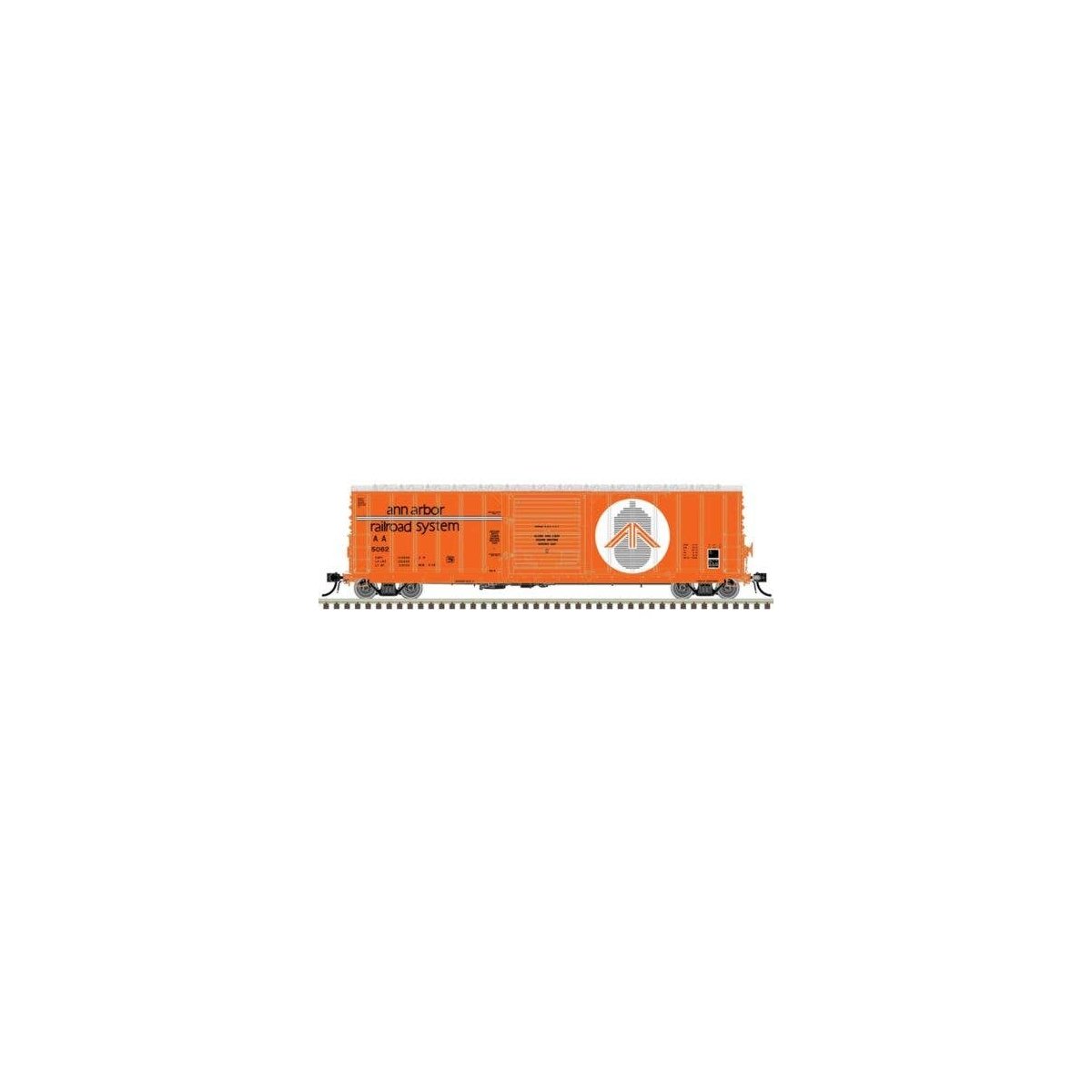 CNCF 5000 50′ Boxcar - Ready to Run - Master(R) -- Ann Arbor 5062 (orange, black, whi, N, Atlas Model Railroad Co. 50007125