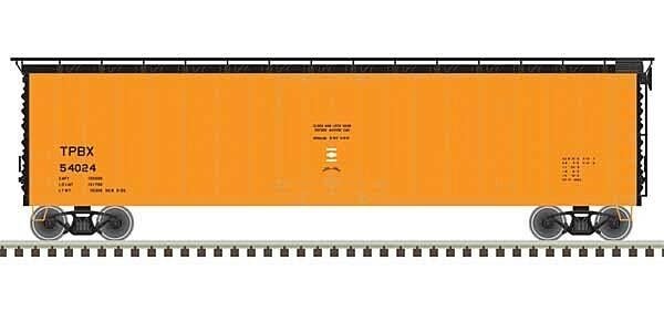 50′ Plug-Door Boxcar - Ready to Run - Master(R) -- TPBX 54024 (orange, Boxcar Red), HO, Atlas Model Railroad Co. 20007027