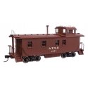 30′ ATSF 1300-Series Wood Waycar (Caboose) - Ready to Run -- Santa Fe 1371 (A.T.S.F, 1938-1941 Sc, HO, WalthersProto 103206