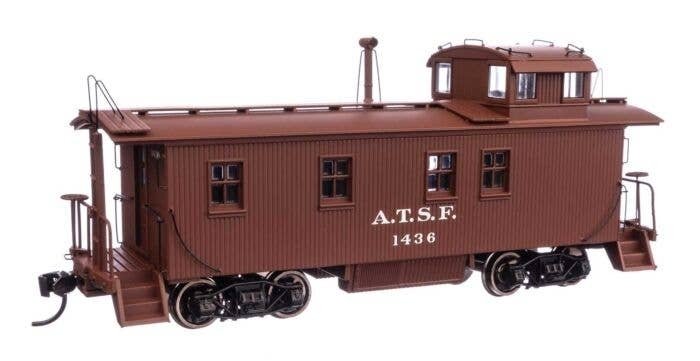 30′ ATSF 1300-Series Wood Caboose - Ready to Run -- Santa Fe 1436 (A.T.S.F, 1938-1941 Scheme Mine, HO, WalthersProto 103207