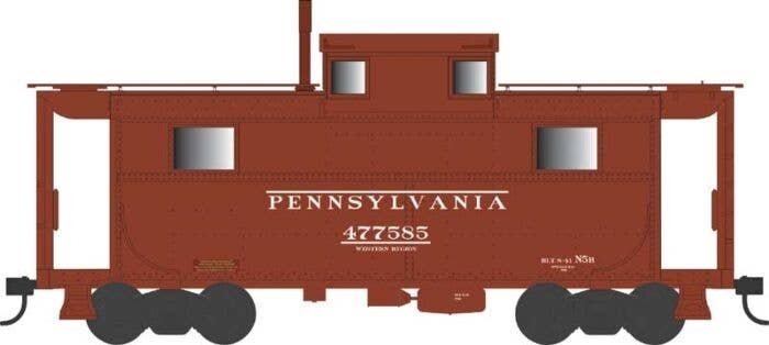 PRR Class N5 Steel Cabin Car (Caboose) - Ready to Run -- Pennsylvania Railroad 477625 (, HO, Bowser Manufacturing Co. 43376