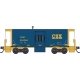 Steel Bay Window Caboose - Ready to Run -- CSX 904094 (YN3, blue, yellow), N, Micro Trains Line 13000330