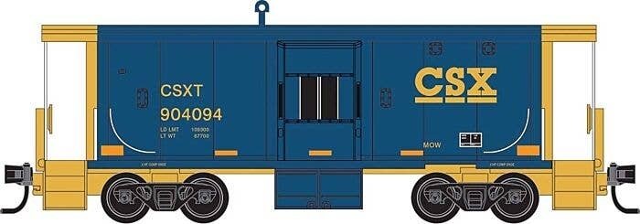 Steel Bay Window Caboose - Ready to Run -- CSX 904094 (YN3, blue, yellow), N, Micro Trains Line 13000330