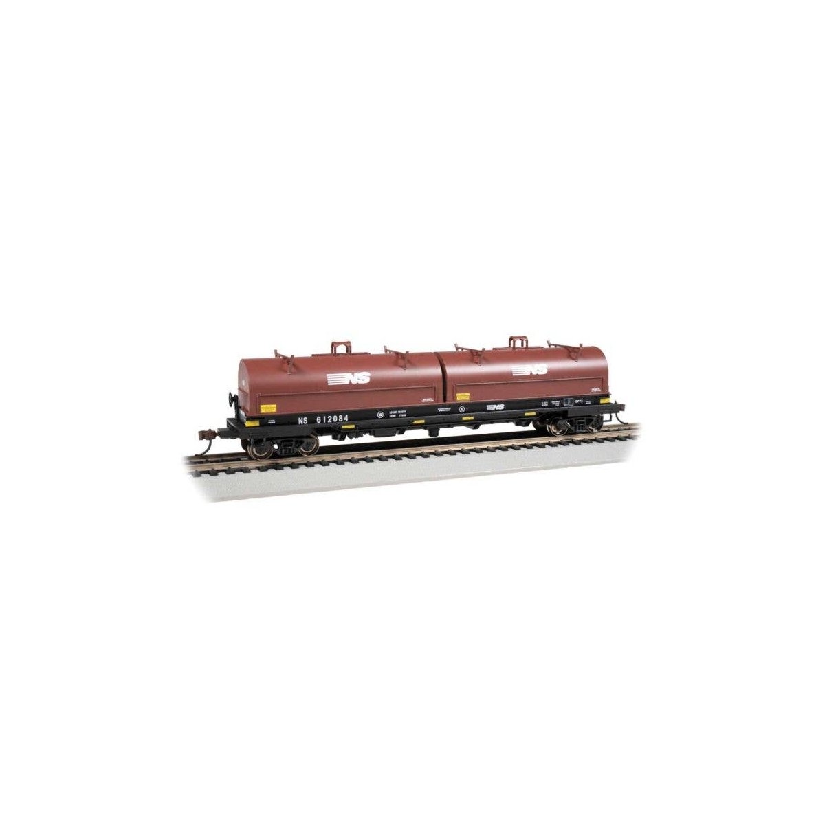 55′ Steel Steel Coil Car with Round Hoods - Ready to Run -- Norfolk Southern 612084 (black, , HO, Bachmann Industries 71403