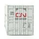 53′ Singamas Corrugated-Side Container - Assembled -- Canadian National (white, gray, red Wo, HO, Walthers SceneMaster 8518