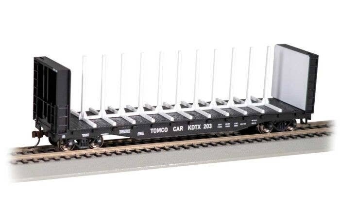 52′ Centerbeam Bulkhead Flatcar - Ready to Run -- Tomco Car 203, HO, Bachmann Industries 12908