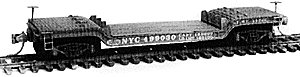 90-Ton Depressed-Center Flatcar pkg(2) -- Undecorated Kit (Less Trucks & Couplers), N, GHQ 50006