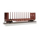 52′ Centerbeam Bulkhead Flatcar - Ready to Run -- BNSF Railway 615818 (Boxcar Red), HO, Bachmann Industries 12905