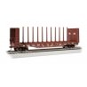 52′ Centerbeam Bulkhead Flatcar - Ready to Run -- BNSF Railway 615818 (Boxcar Red), HO, Bachmann Industries 12905