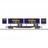 50` Piggyback Flatcar w/Two 24` Trailers - Ready to Run -- Erie-Lackawanna 7413 (Ballantine Trailers , N, Trainman 50006504