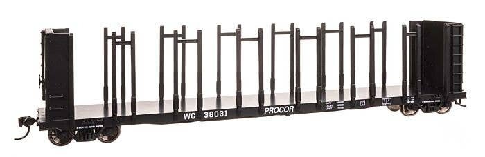 63′ Pulpwood Flatcar - Ready to Run -- Wisconsin Central 38031, HO, WalthersMainline 50820