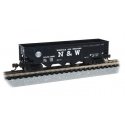 40′ Quad Hopper - Ready to Run -- Norfolk & Western 12986 (black, Block N&W), N, Bachmann Industries 73353