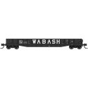 52`6` 15-Panel Mill Gondola - Medium Dented Sides - Ready to Run -- Wabash 12682 (black, white), N, Bluford Shops 52184