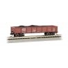 40′ Steel Gondola with Load - Ready to Run -- Atchison, Topeka & Santa Fe 64999 (Oxide Red), N, Bachmann Industries 17251