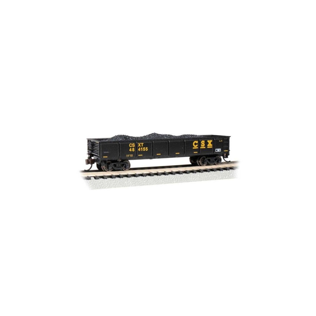 40′ Gondola - Ready to Run - Silver Series(R) -- CSX Transportation 484155 (black, yellow), N, Bachmann Industries 17255