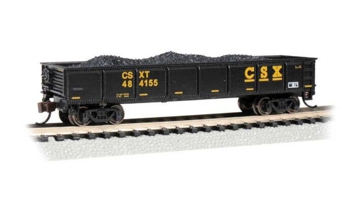 40′ Gondola - Ready to Run - Silver Series(R) -- CSX Transportation 484155 (black, yellow), N, Bachmann Industries 17255