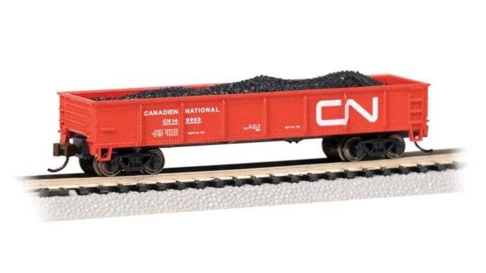 40′ Steel Gondola with Load - Ready to Run -- Canadian National 149930 (red), N, Bachmann Industries 17257