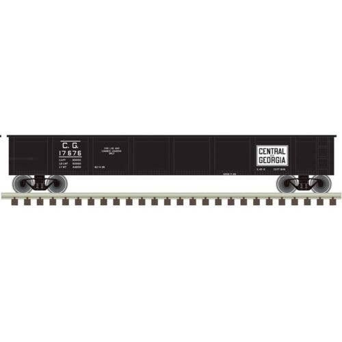 42′ Steel Gondola w/Cement Container Load - Ready to Run - Master(R) -- Central of Georgia 17553 (bla, N, Trainman 50006746