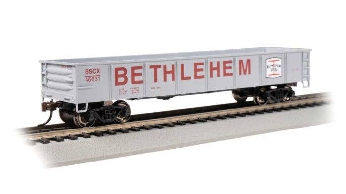 40′ Gondola - Ready to Run - Silver Series(R) -- Bethlehem Steel 46631 (gray, red), HO, Bachmann Industries 17225