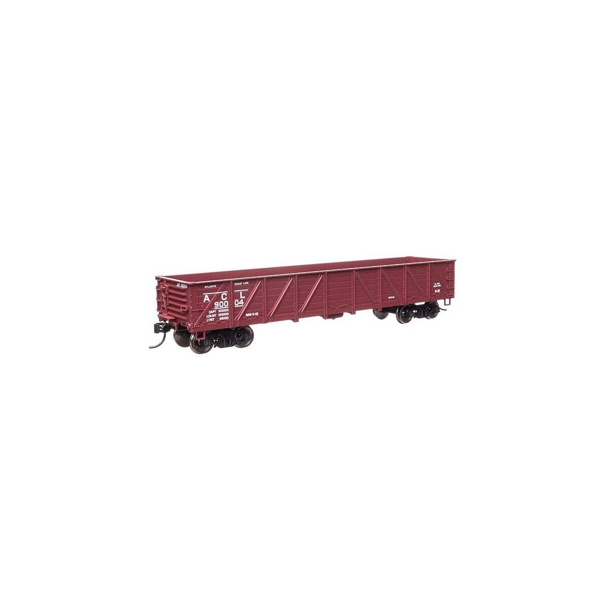 40′ 50-Ton Drop Bottom Gondola - Ready to Run -- Atlantic Coast Line 90004, HO, WalthersMainline 56101