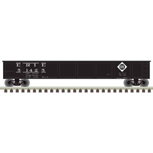 42′ Steel Gondola w/Cement Container Load - Ready to Run - Master(R) -- Erie 51631 (black, white), N, Trainman 50006755