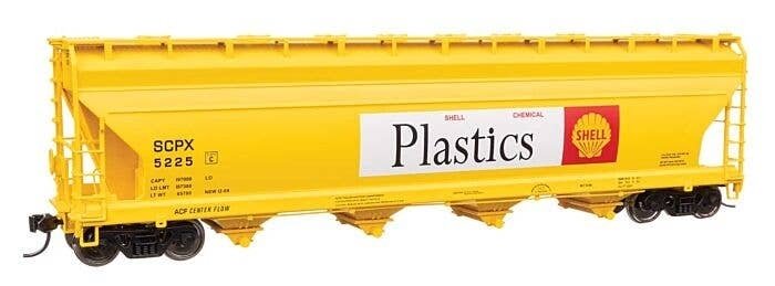 ACF 5250 4-Bay Centerflow Covered Hopper - Ready to Run -- Shell Chemical 5225, HO, WalthersMainline 49217