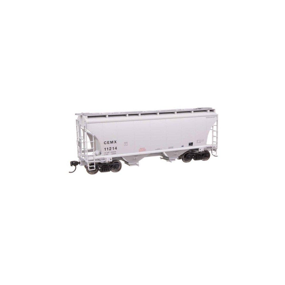 39′ Trinity 3281 2-Bay Covered Hopper - Ready-to-Run -- CEMX 11214, HO, WalthersMainline 49309