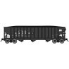 70-Ton 3-Bay 14-Panel Hopper w/Load - Ready to Run -- Clinchfield CRR 71503 (Ex-P&LE, black, PC Log, N, Bluford Shops 14618