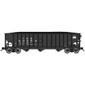 70-Ton 3-Bay 14-Panel Hopper w/Load - Ready to Run -- Clinchfield CRR 68128 (Ex-P&LE, black, PC Log, N, Bluford Shops 14611