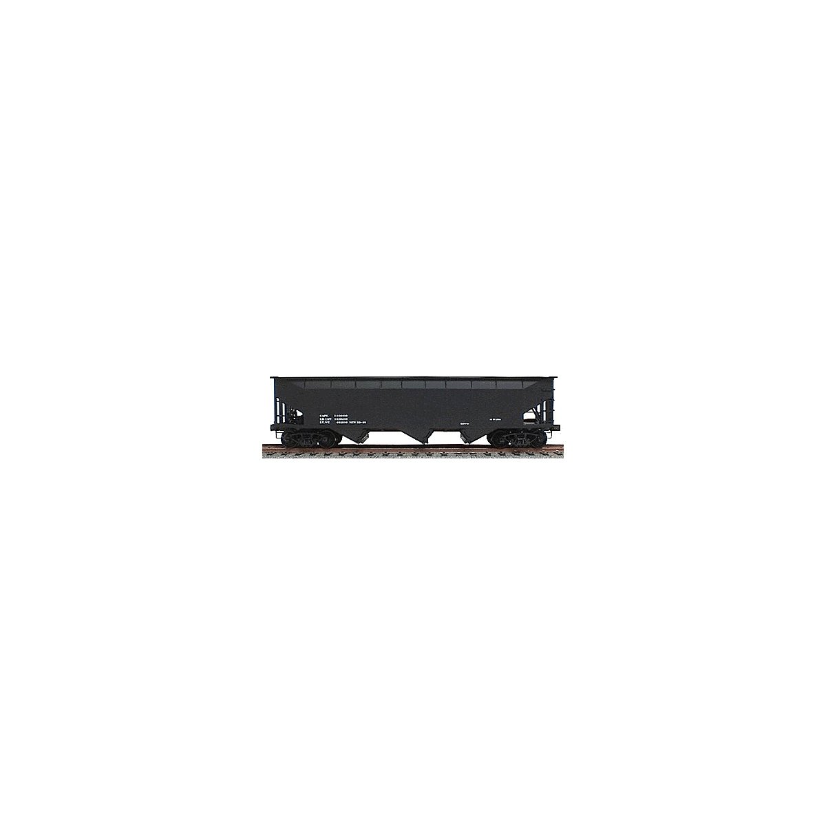 AAR 70-Ton Offset-Side 3-Bay Hopper -- Data Only (black), HO, Accurail Inc 7597