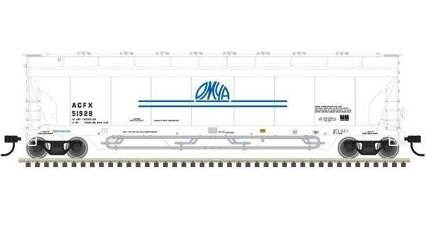 Pressureaide Centerflow Covered Hopper - Ready to Run - Master(R) -- OMYA 51761 (whit, N, Atlas Model Railroad Co. 50006080