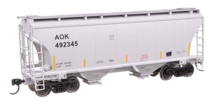 39′ Trinity 3281 2-Bay Covered Hopper - Ready-to-Run -- Arkansas-Oklahoma Railroad 492345, HO, WalthersMainline 49301
