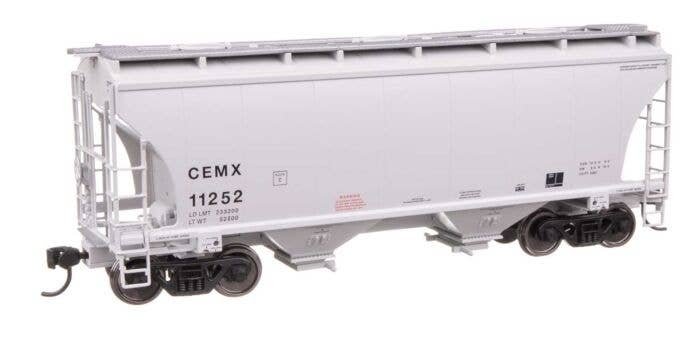 39′ Trinity 3281 2-Bay Covered Hopper - Ready-to-Run -- CEMX 11252, HO, WalthersMainline 49311