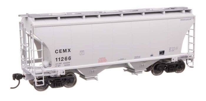 39′ Trinity 3281 2-Bay Covered Hopper - Ready-to-Run -- CEMX 11266, HO, WalthersMainline 49312