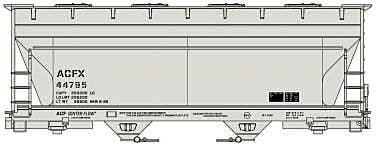 ACF 2-Bay Covered Hopper - Kit -- ACFX 44795 (gray), HO, Accurail Inc 2220