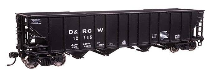 50′ 100-Ton 4-Bay Hopper - Ready to Run -- Denver & Rio Grande Western(TM) 12235, HO, WalthersMainline 57815