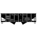 USRA 55-Ton 2-Bay Hopper - Kit -- Georgia, Florida & Alabama 5536 (black), HO, Accurail Inc 2440