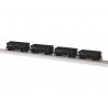 Class G38B Ore Car 4-Pack - Ready to Run -- Conrail 502455, 502460, 502512, 502613 (black), HO, Lionel 2474141