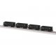 Class G38 Ore Car 4-Pack - Ready to Run -- Penn Central 500121, 500484, 500731, 500928 (black), HO, Lionel 2474111