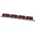 Class G38B Ore Car 4-Pack - Ready to Run -- Conrail 500089, 500181, 500355, 500938 (Scheme 1, Boxcar Re, HO, Lionel 2474121