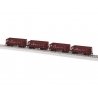 Class G38B Ore Car 4-Pack - Ready to Run -- Conrail 500089, 500181, 500355, 500938 (Scheme 1, Boxcar Re, HO, Lionel 2474121