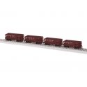 Class G38B Ore Car 4-Pack - Ready to Run -- Conrail 500334, 500643, 500967, 502456 (Scheme 2, Boxcar Re, HO, Lionel 2474131