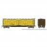 FGE Class R7 Wood Reefer - Ready to Run -- National Car Co. (yellow, silver roof, dark brown, HO, Rapido Trains Inc 177204A