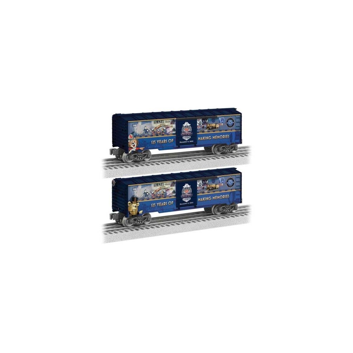 Steel Boxcar - 3-Rail - Ready to Run -- 2025 National Lionel Train Day Boxcar (blue, gold), O, Lionel 2538510